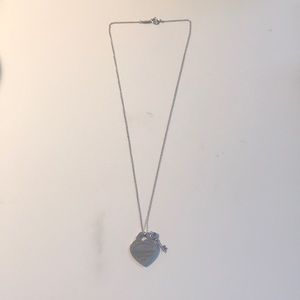 Tiffany’s silver heart and key necklace